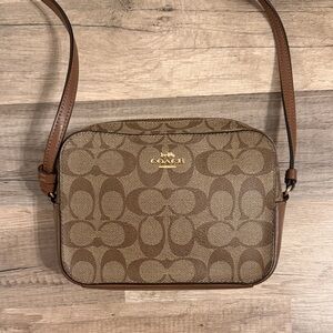Coach Signature Tan Crossbody Bag